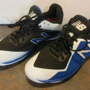 New Balance Men's 4040v4 Fresh Foam Wide Baseball Cleats Navy White L4040BB4 NEW